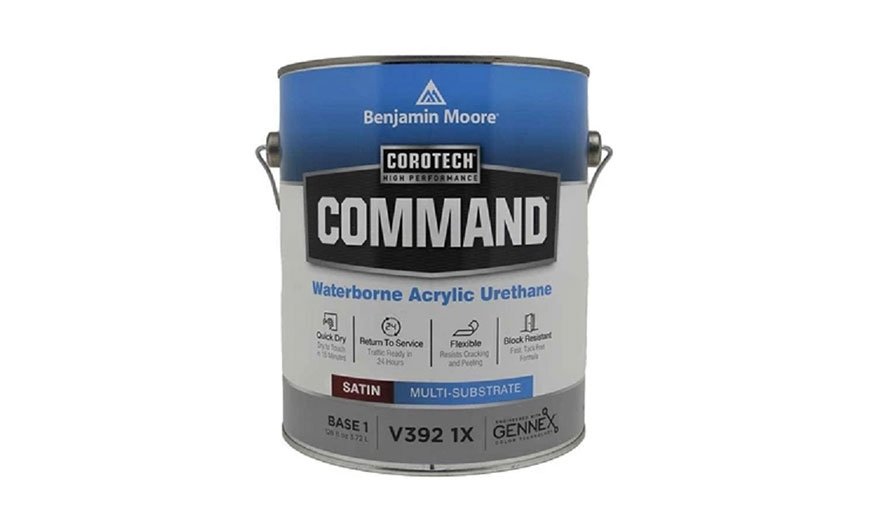 Nowa powłoka Coretech COMMAND od Benjamin Moore może być uniwersalnie stosowana na najróżniejszych podłożach, zapewniając wysoką ochronę przed uszkodzeniami i łuszczeniem.
