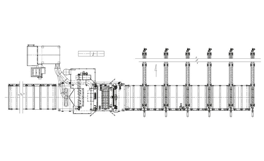 Rys. 1. Śrutownica wirnikowa do blach i profili z automatycznym systemem załadunku, typ OWB-2500 (szerokość detali: do 2500 mm, wysokość: 700 mm, długość: do 12 000 mm).